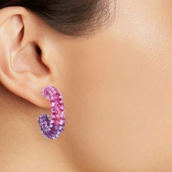 💜💕3X HP💜💕NWT Ayounik Beaded Earrings💜💕 - Picture 2 of 3